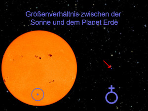 Sonne vs. Erde (1024 x 768 px)