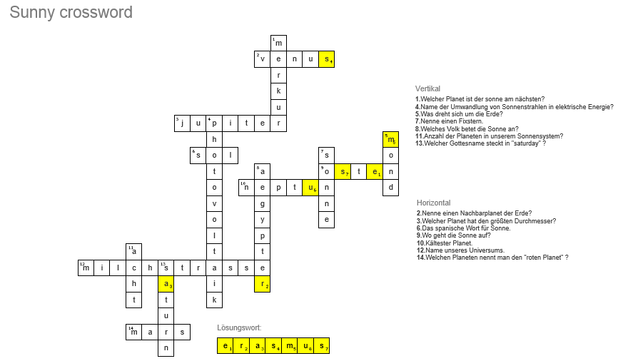 crossword deutsch lösung 2
